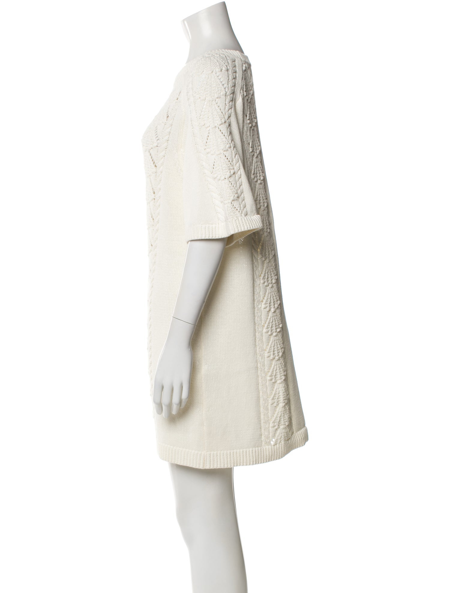 Loulou De La Falaise Bateau Neckline Mini Dress