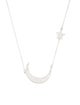 Lisa Freede Crystal Star & Moon Pendant Necklace