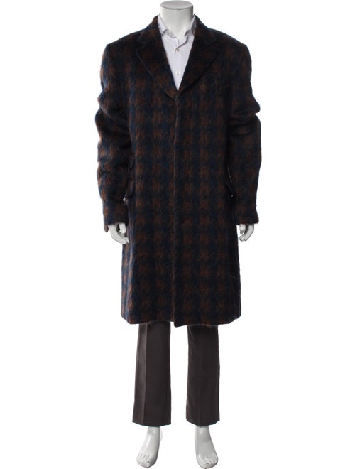 Lords & Fools Plaid Print Overcoat