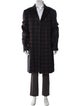 Lords & Fools Plaid Print Overcoat