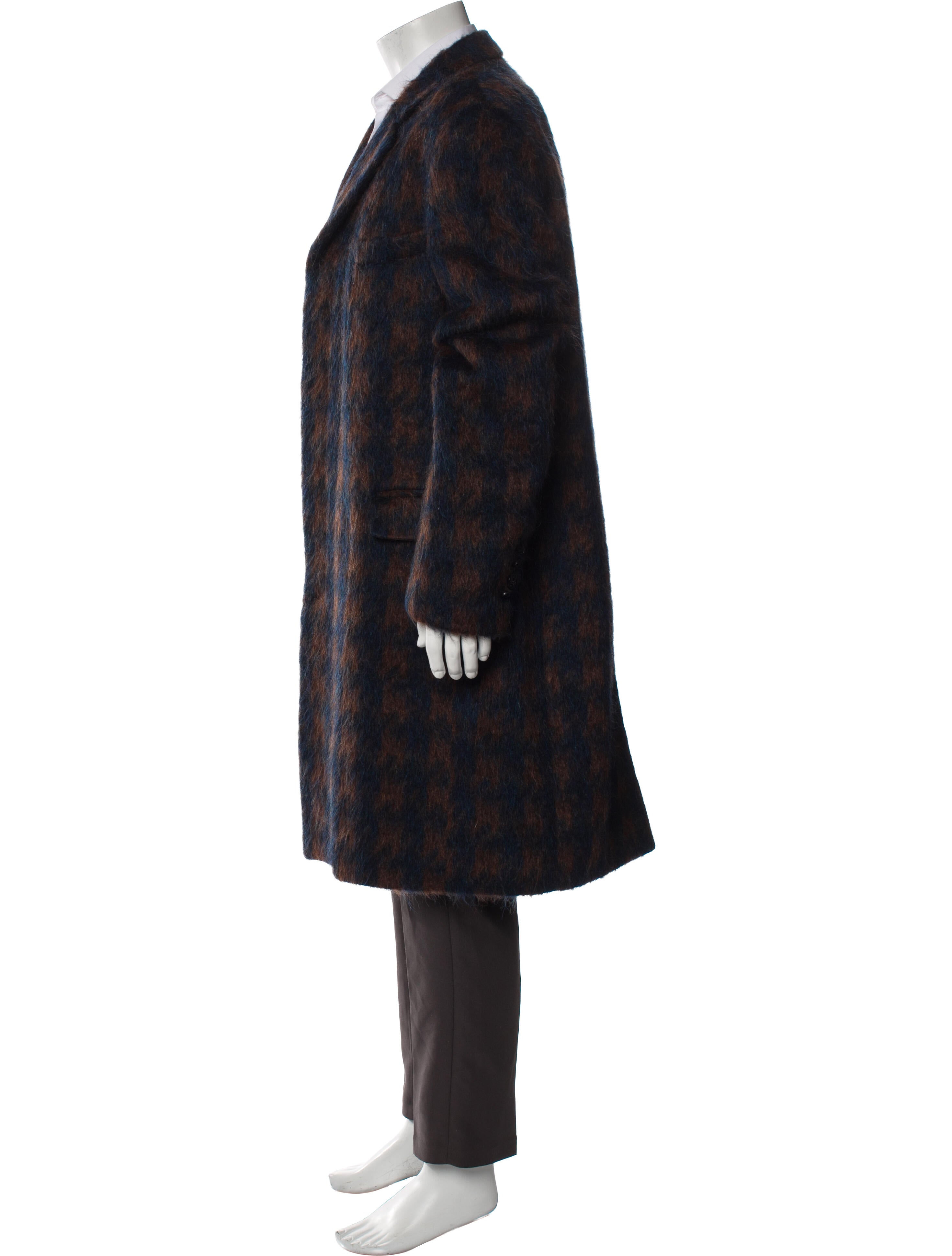 Lords & Fools Plaid Print Overcoat