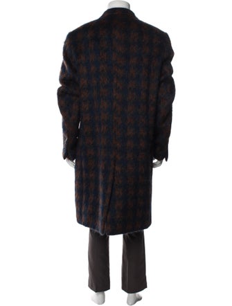 Lords & Fools Plaid Print Overcoat