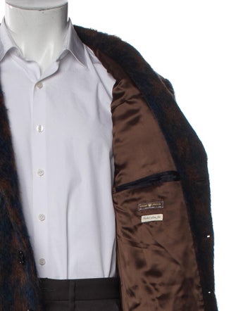 Lords & Fools Plaid Print Overcoat