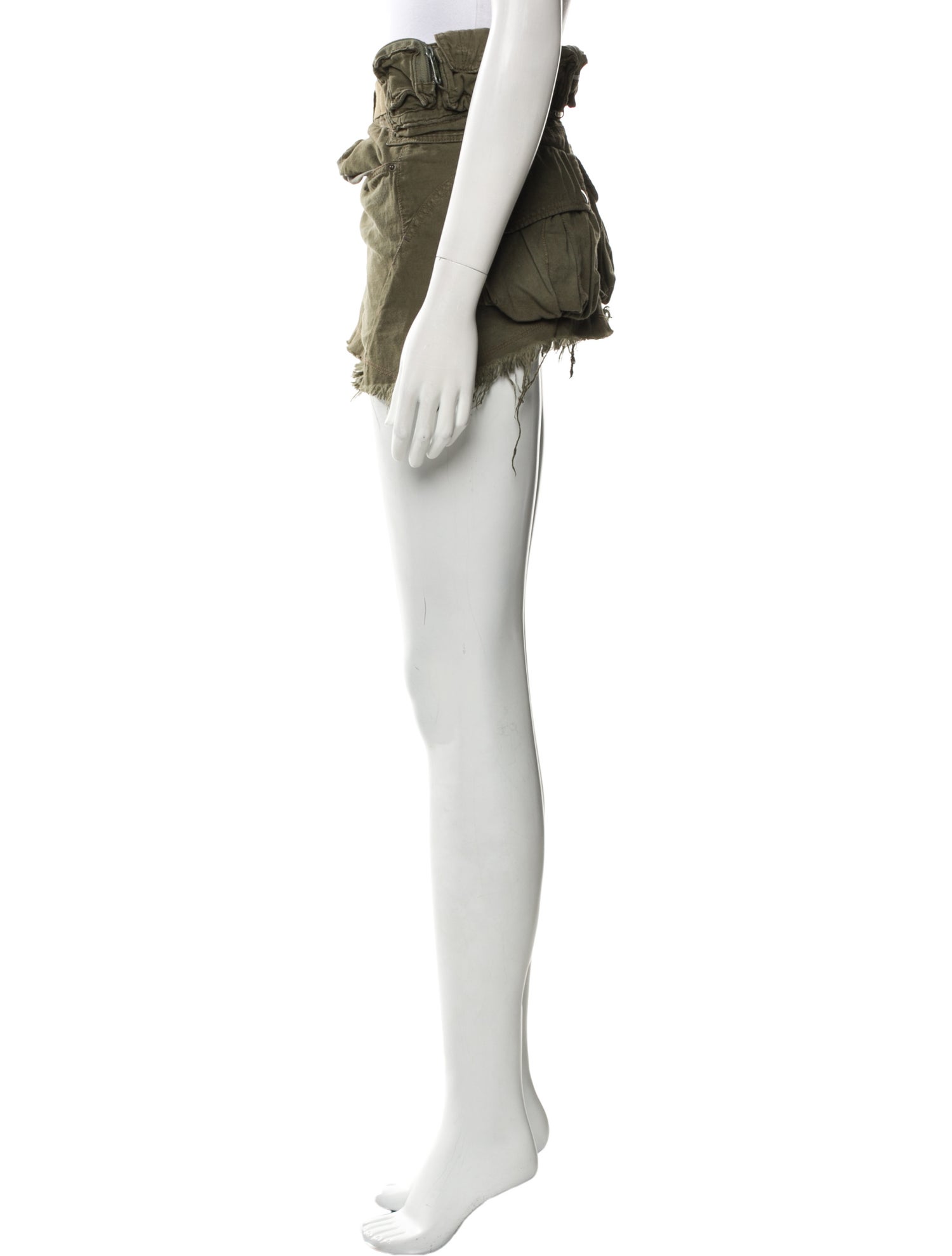 L.G.B. Raw-Edge Trim Mini Skirt