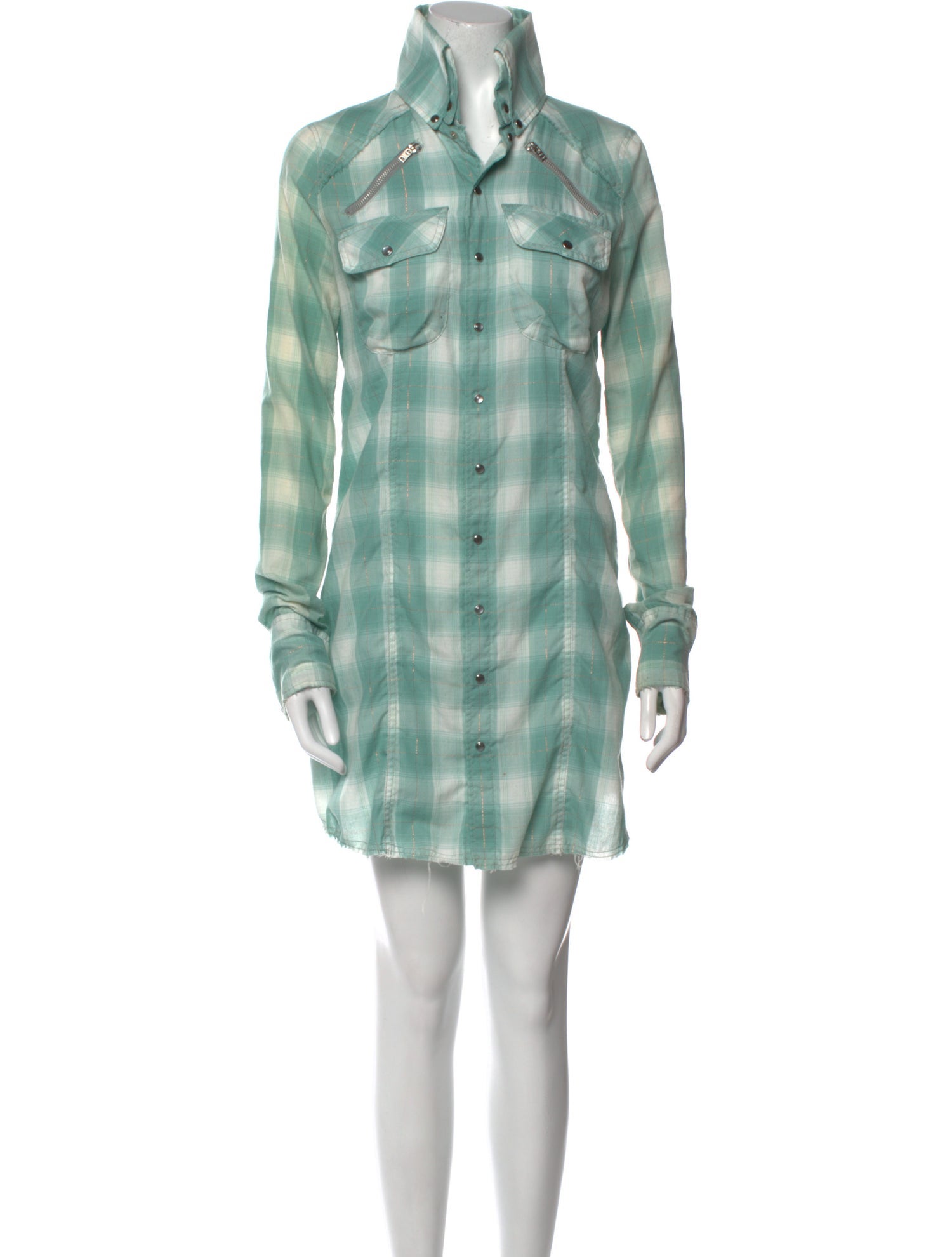 L.G.B. Plaid Print Mini Dress