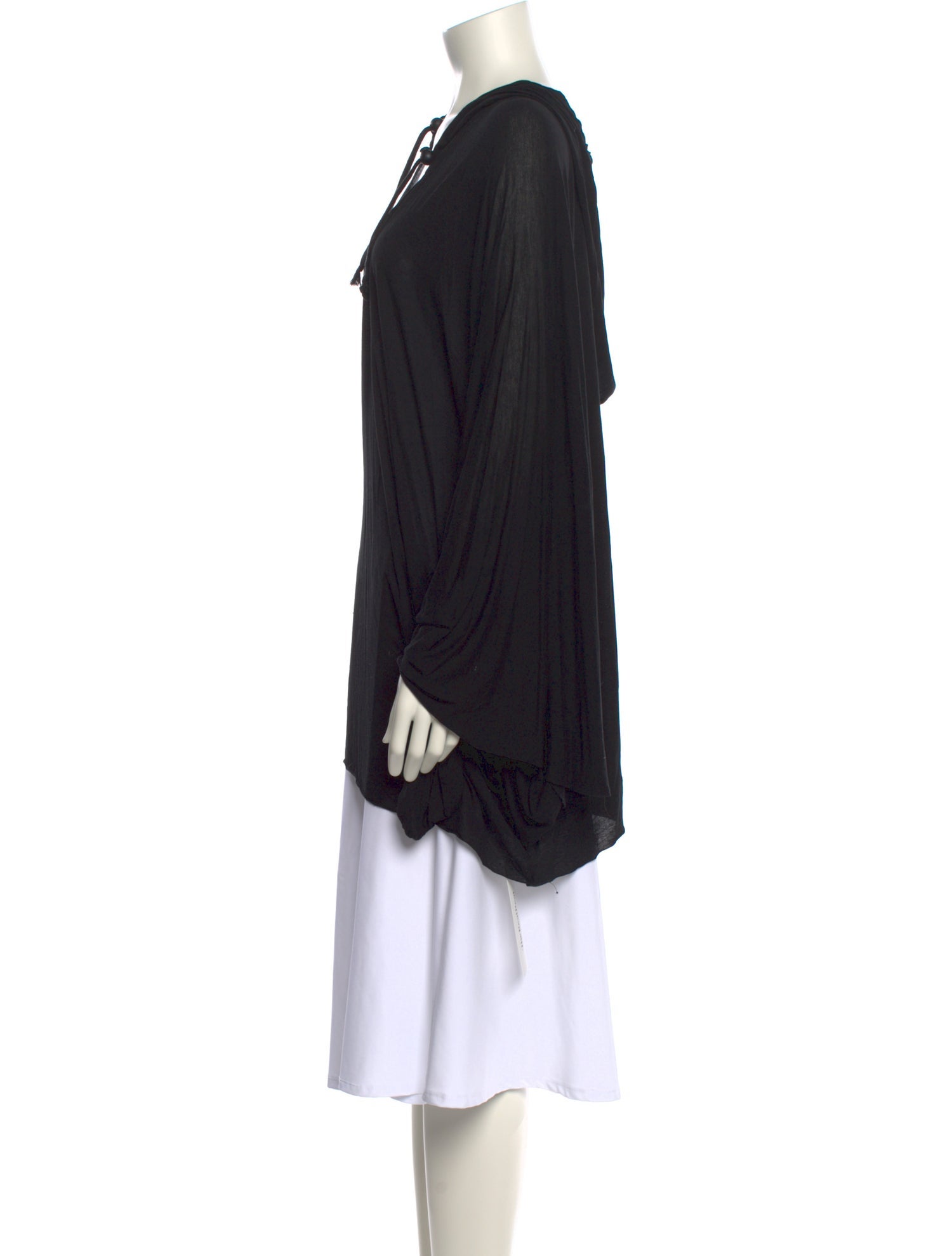 L.G.B. Poncho Hoodie V-Neck Tunic