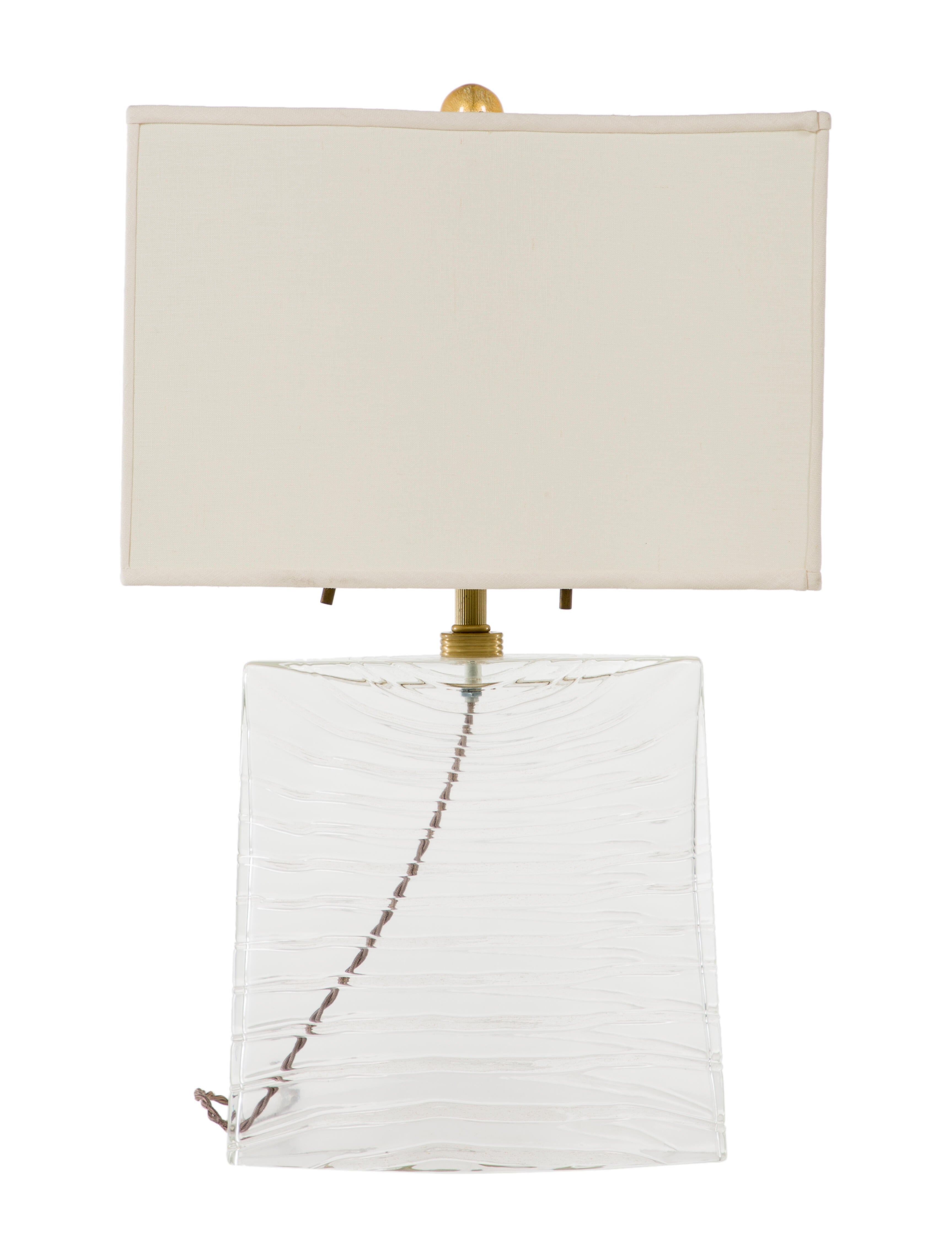 Lighting Muranostyle Glass Table Lamp Clear, 1 pieces Table Lamps