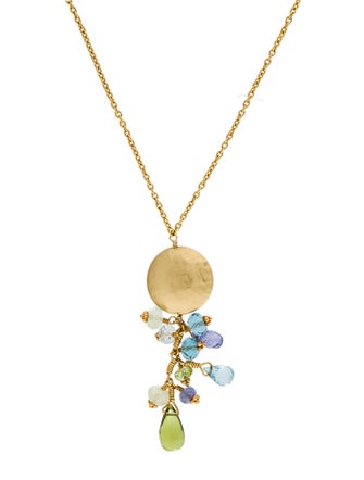 Laura Gibson 18K Multistone Lavalier Necklace