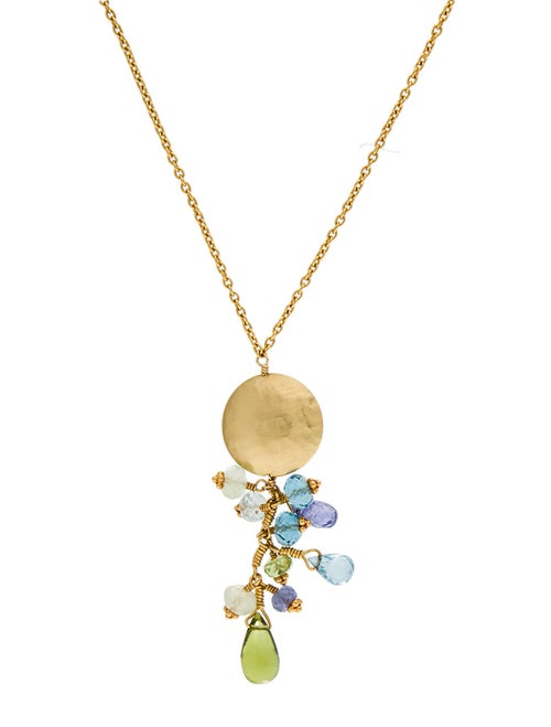 Laura Gibson 18K Multistone Lavalier Necklace