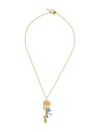 Laura Gibson 18K Multistone Lavalier Necklace