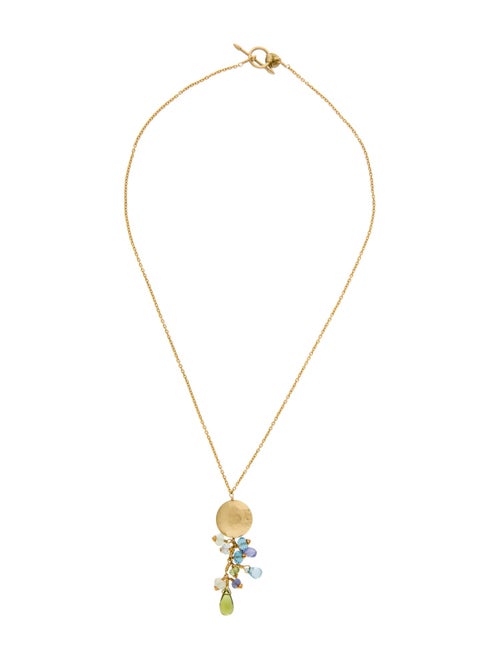 Laura Gibson 18K Multistone Lavalier Necklace