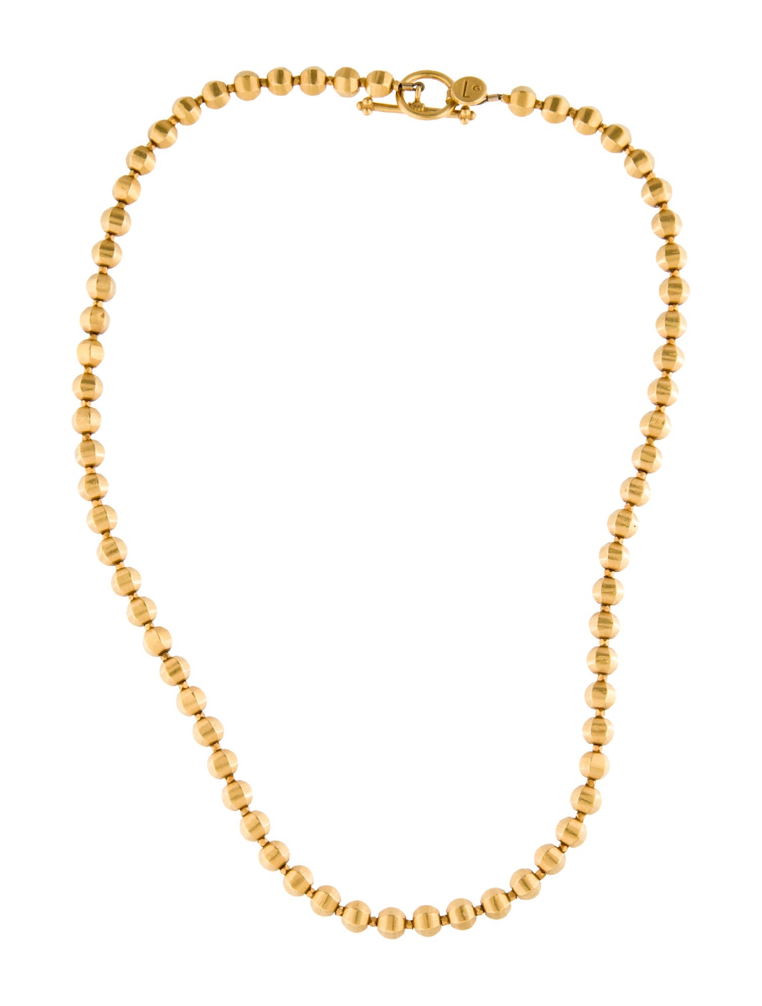 Laura Gibson 22K Faceted Chain Necklace