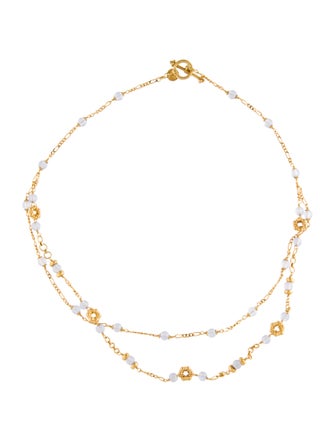 Laura Gibson 22k Chalcedony Double Strand Necklace
