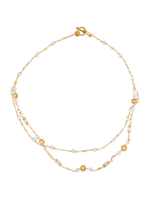 Laura Gibson 22k Chalcedony Double Strand Necklace