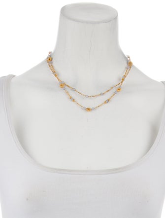 Laura Gibson 22k Chalcedony Double Strand Necklace
