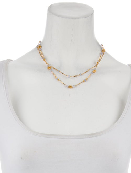 Laura Gibson 22k Chalcedony Double Strand Necklace