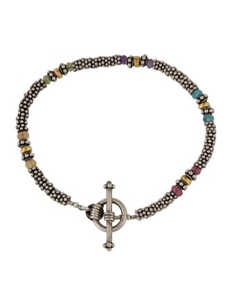 Laura Gibson Multistone Bead Toggle Link Bracelet