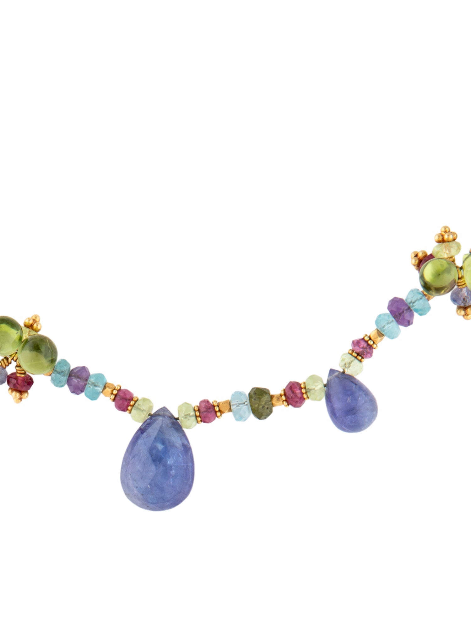 Laura Gibson 22K Multistone Bead Strand Necklace