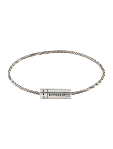 Le Gramme Bangle Diamond Cable Bracelet