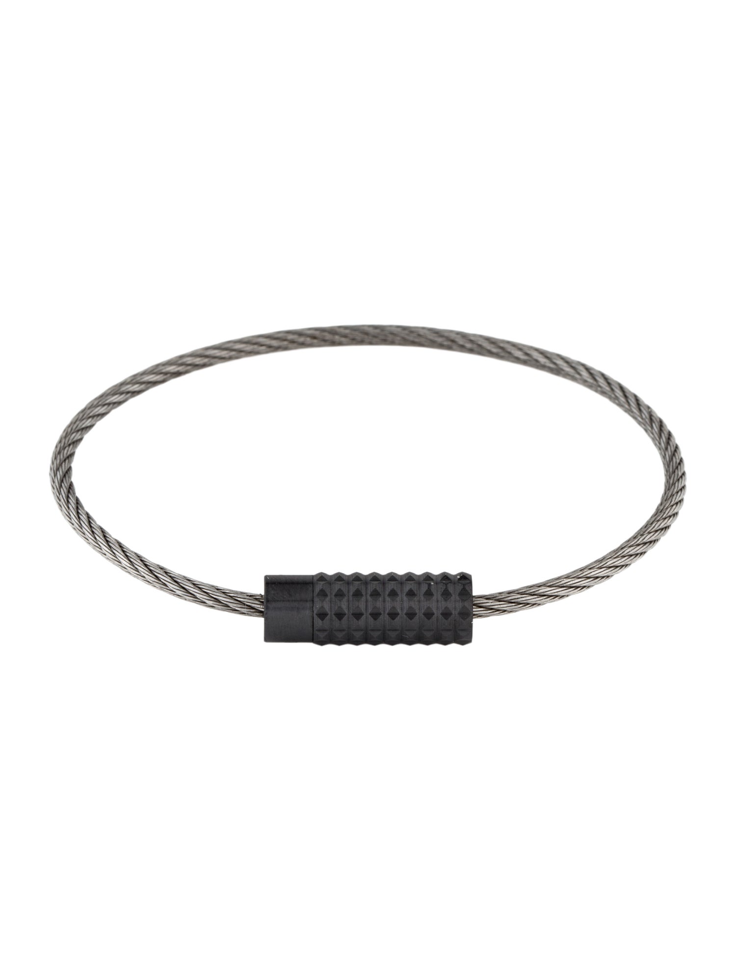 Le Gramme Pyramid Guilloche Cable 7g Bangle Bracelet