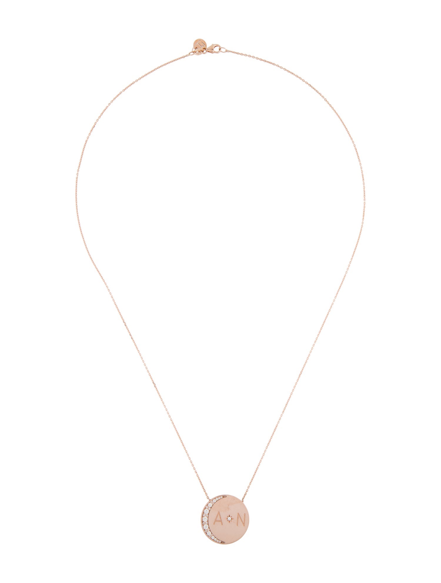 Logan Hollowell 14K Diamond "Love You To the Moon And Back" Pendant Necklace