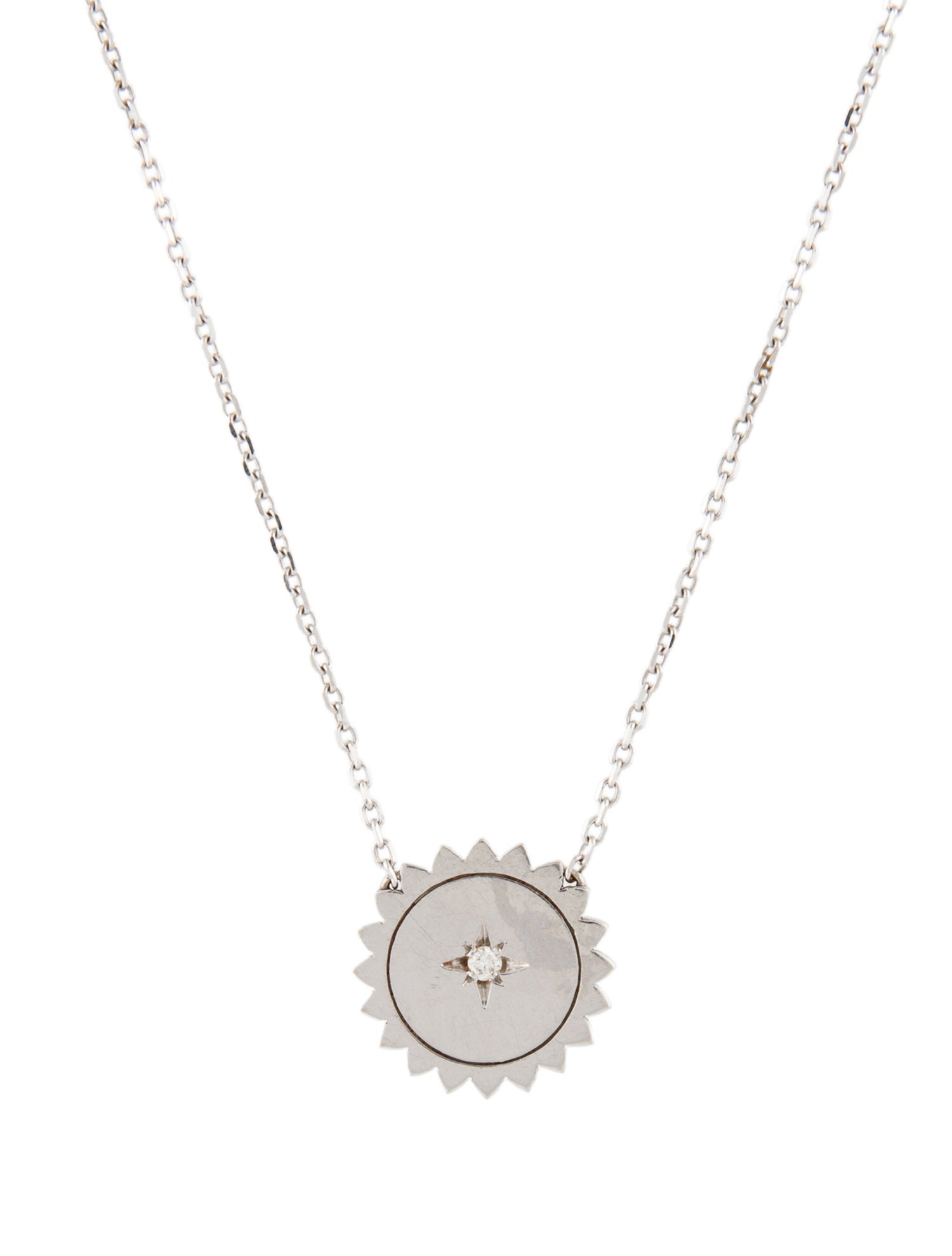 Logan Hollowell 14K Diamond Mini Sunshine Pendant Necklace