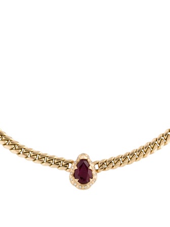 Logan Hollowell 14K 1.95ctw Ruby & Diamond Collar Necklace