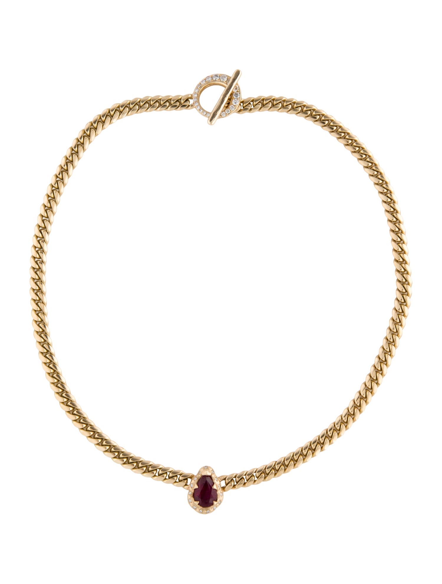 Logan Hollowell 14K 1.95ctw Ruby & Diamond Collar Necklace