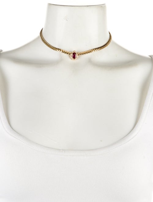 Logan Hollowell 14K 1.95ctw Ruby & Diamond Collar Necklace