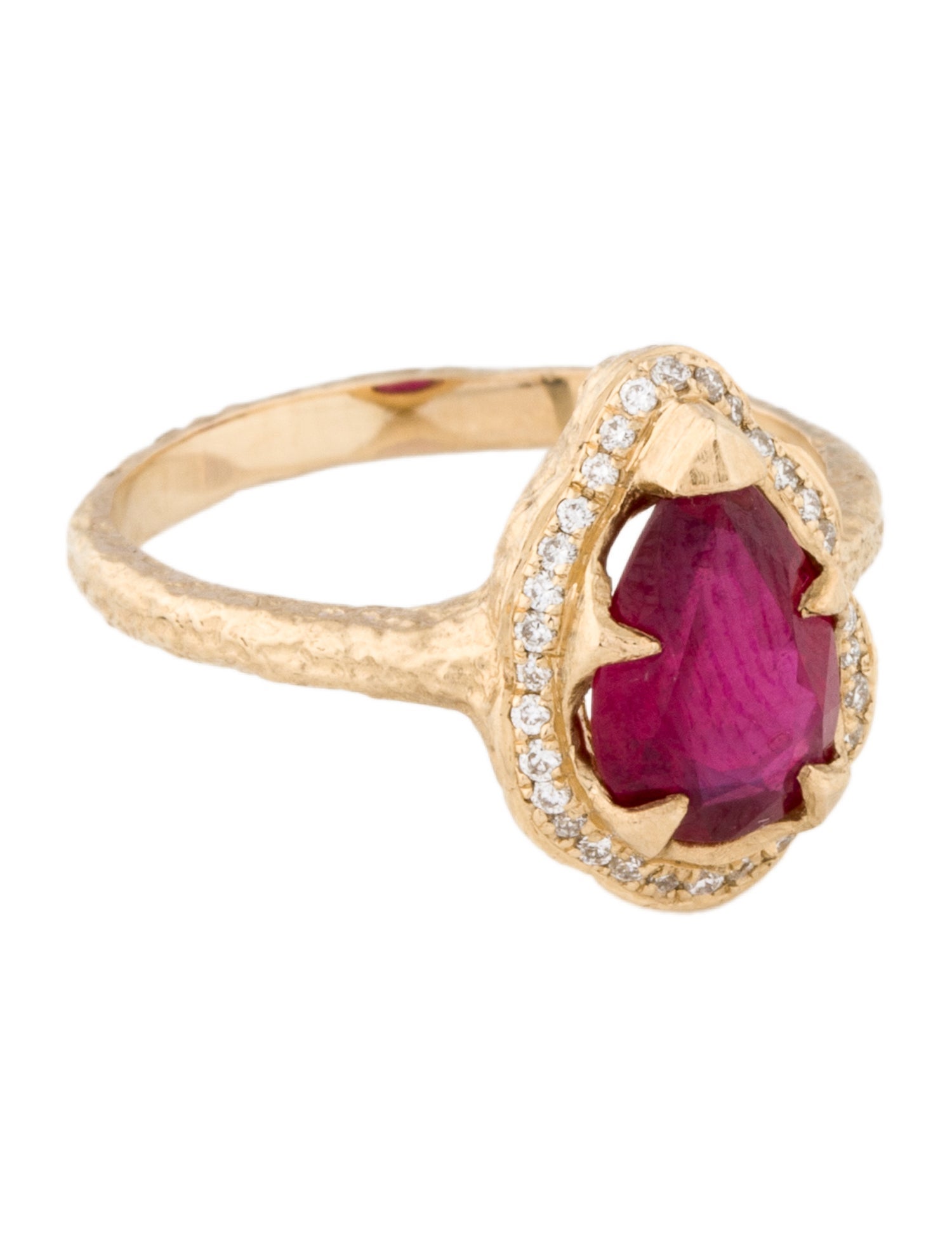 Logan Hollowell 14K Glass-Filled Ruby & Diamond Queen Cocktail Ring