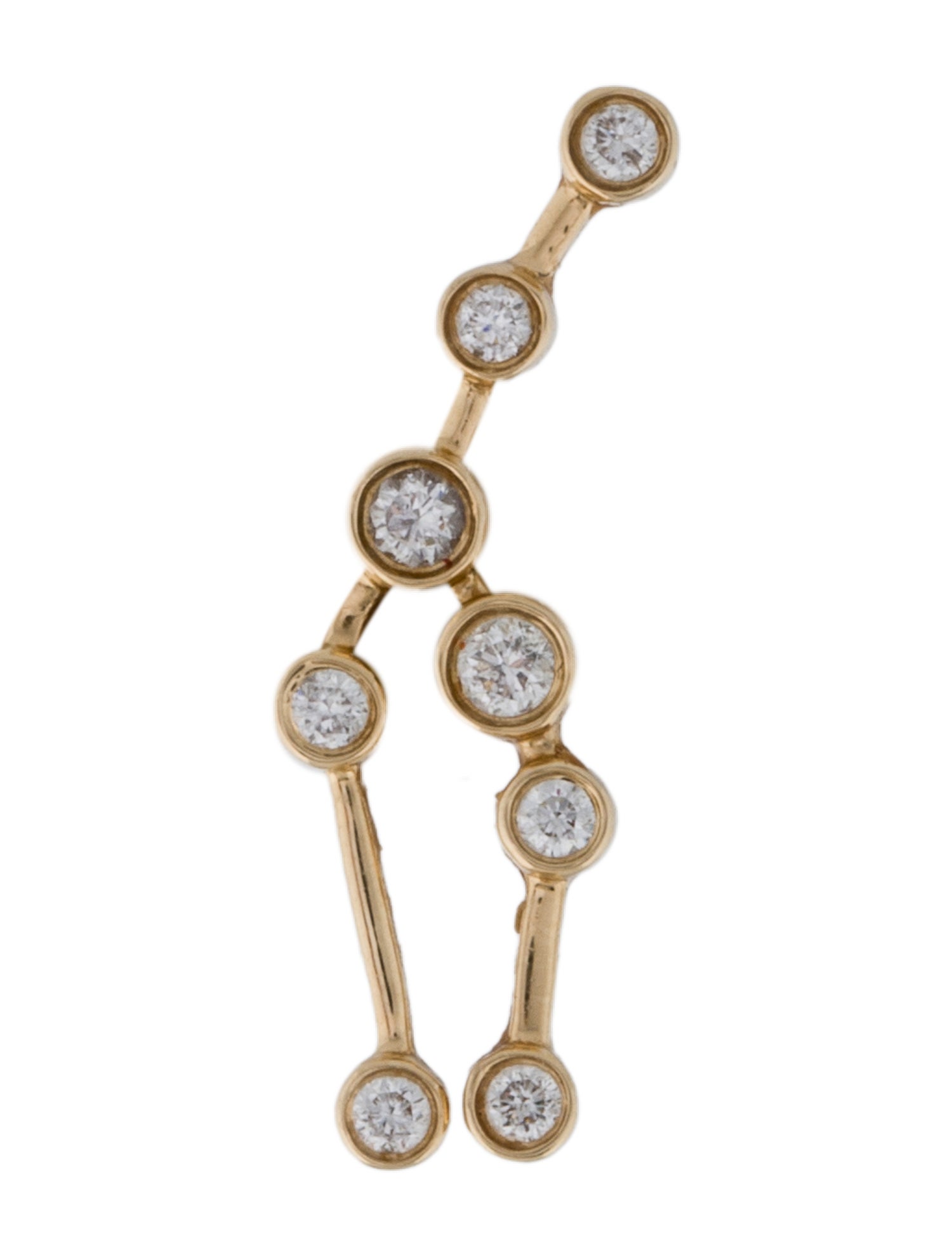 Logan Hollowell 14k Diamond Baby Taurus Constellation Earring