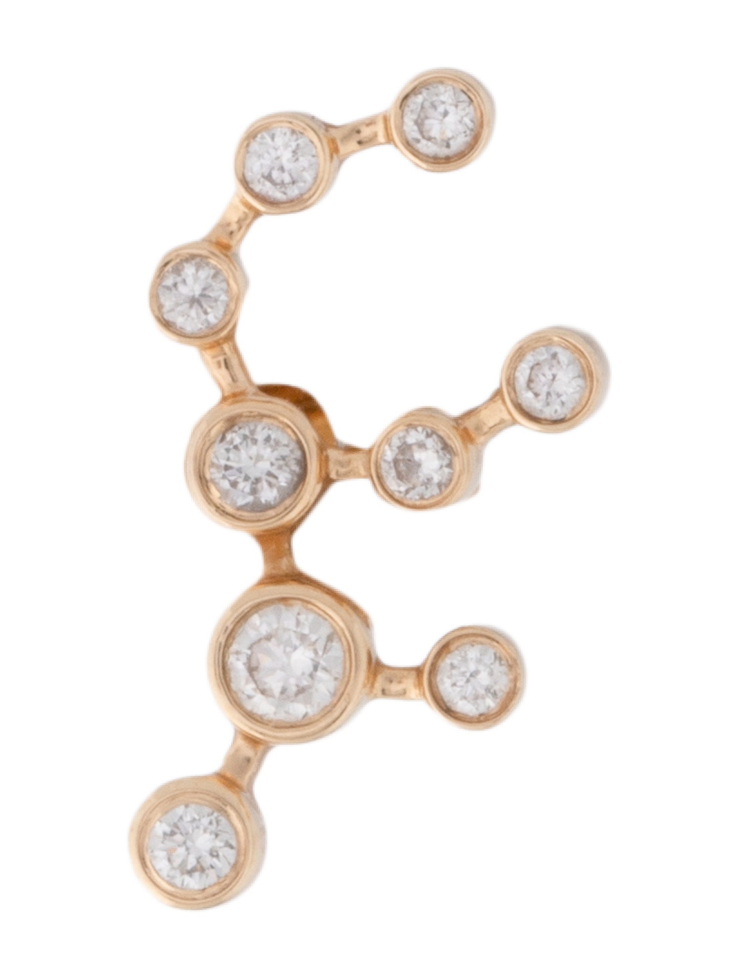 Logan Hollowell 14K Diamond Baby Virgo Constellation Stud Earring