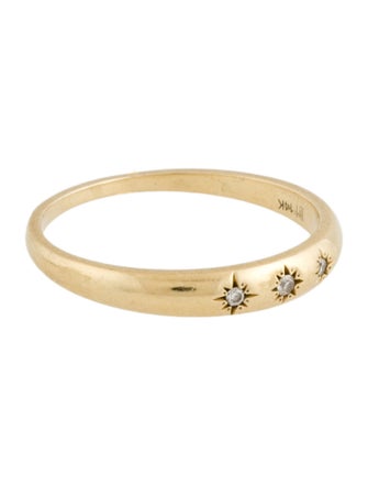Logan Hollowell 18K Diamond Star Set Rounded Band