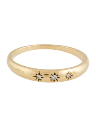 Logan Hollowell 18K Diamond Star Set Rounded Band