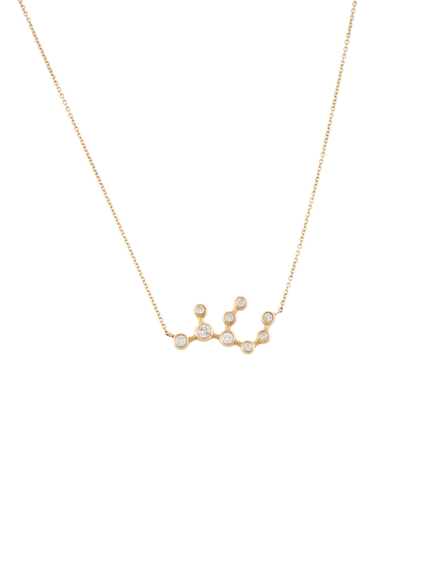 Logan Hollowell 14K Diamond Virgo Constellation Necklace