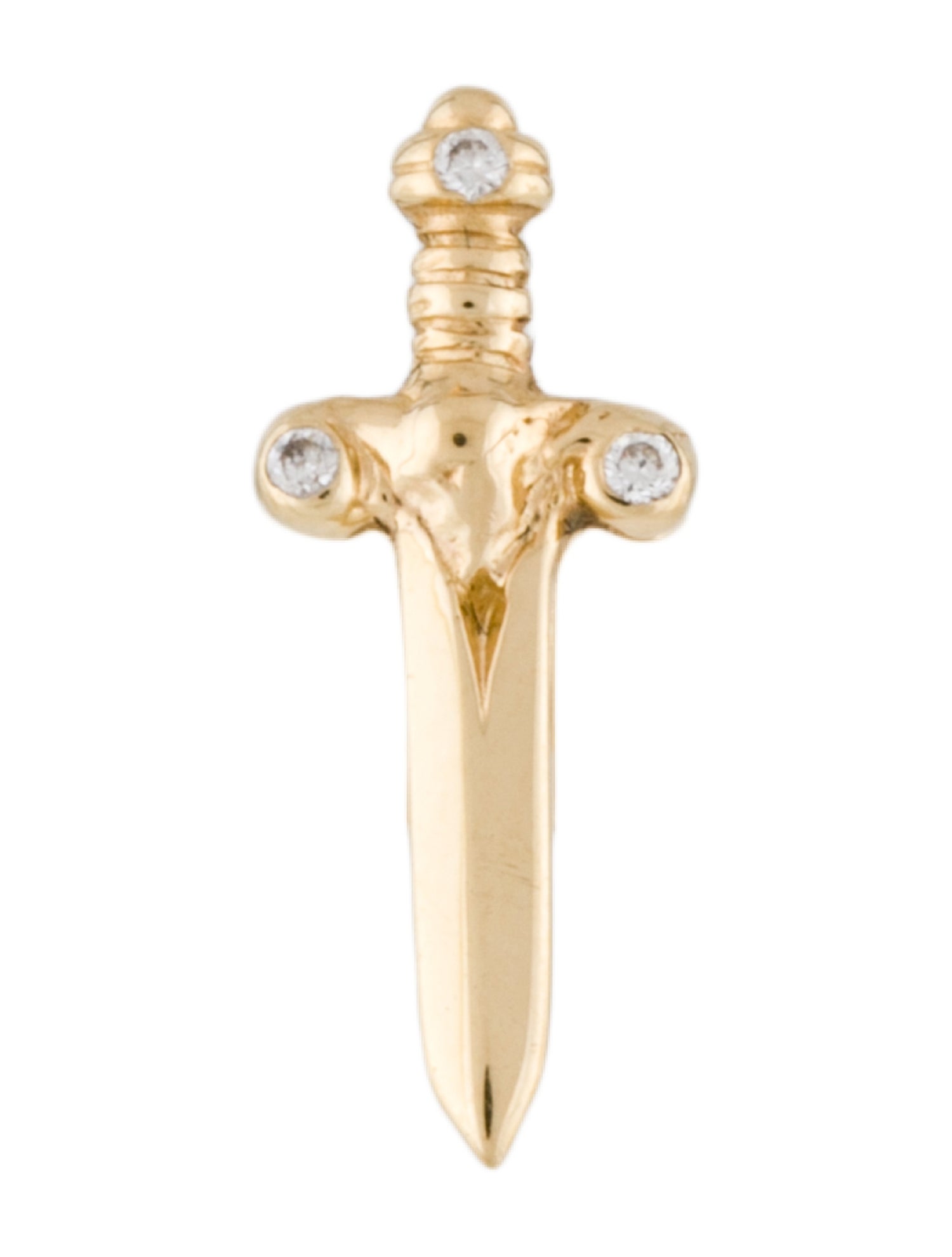 Logan Hollowell 14K Diamond Dagger Single Stud Earring