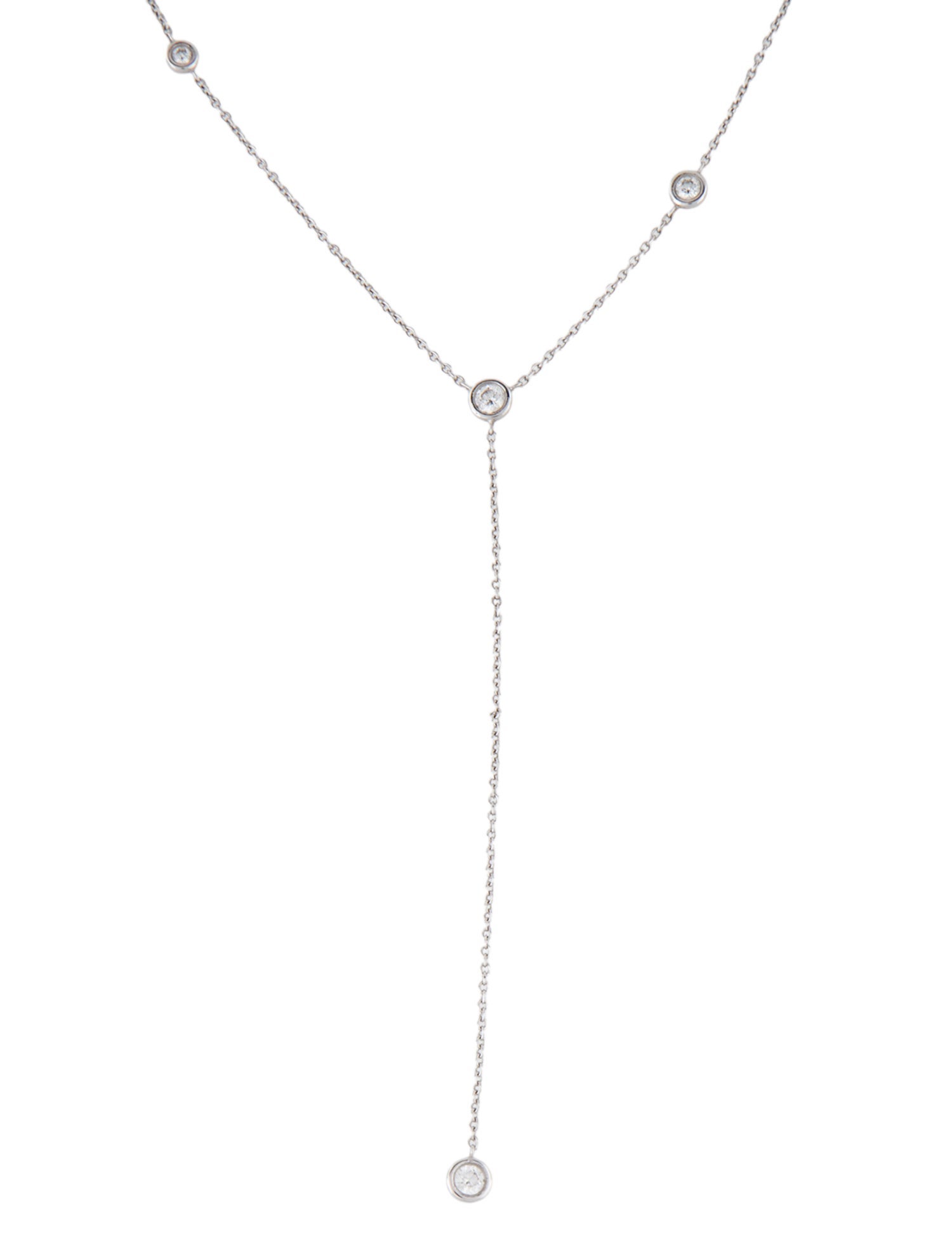 Logan Hollowell 14K Diamond Star Droplet Lariat Necklace