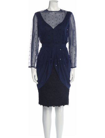 Liancarlo Couture Printed Knee-Length Dress