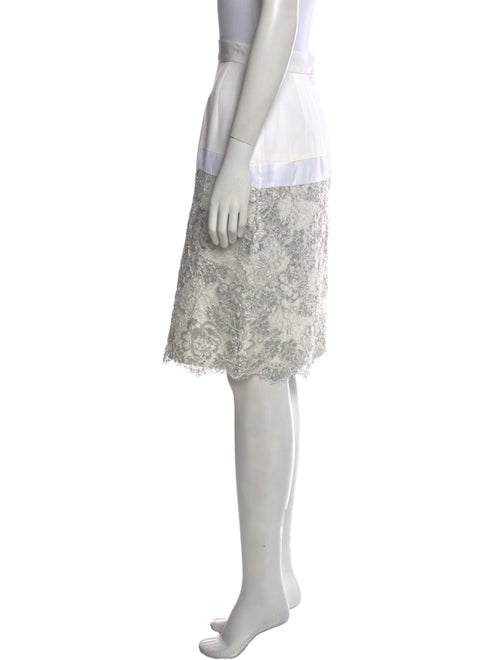 Liancarlo Couture Lace Pattern Knee-Length Skirt