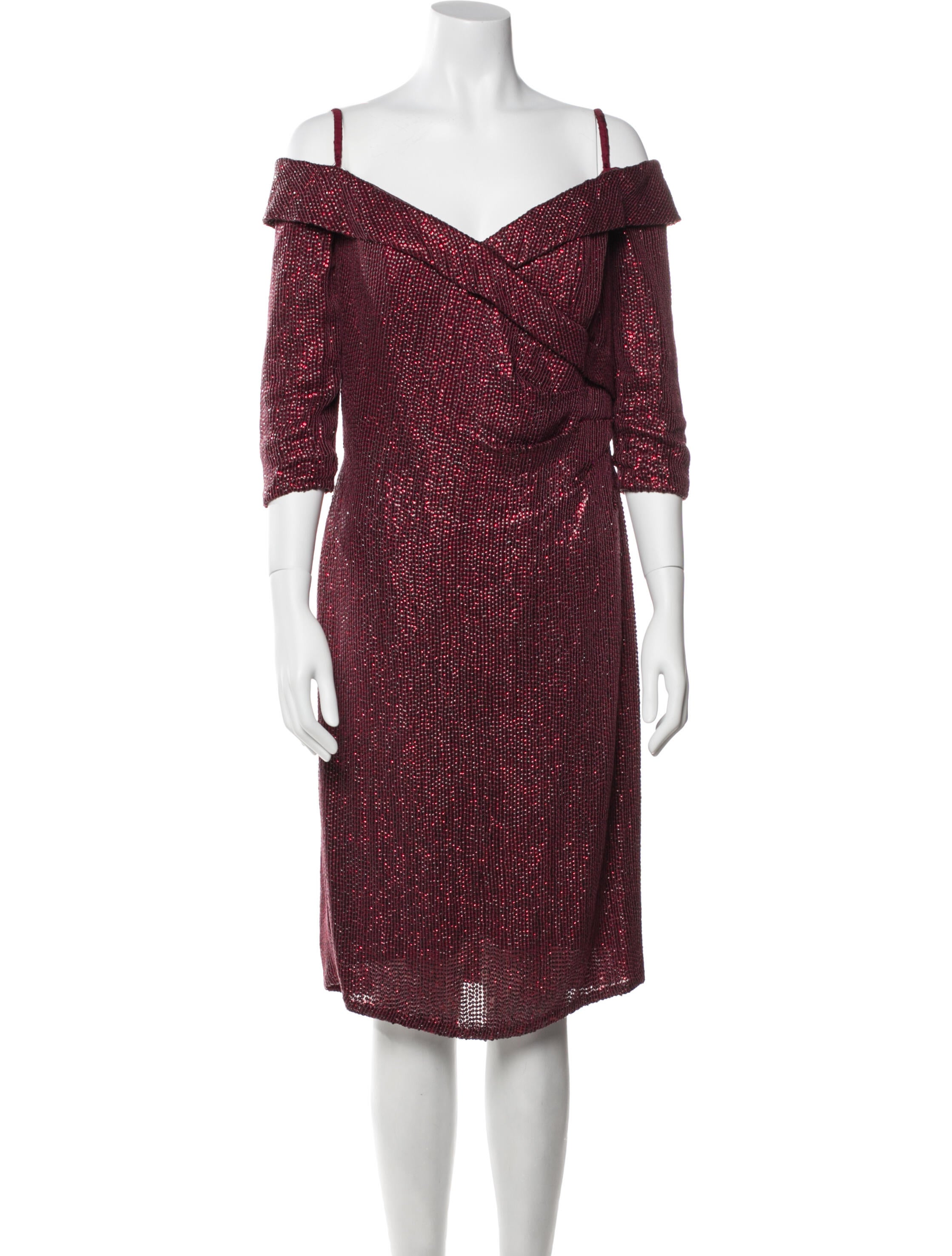 Liancarlo Couture Sequin Knee-Length Dress