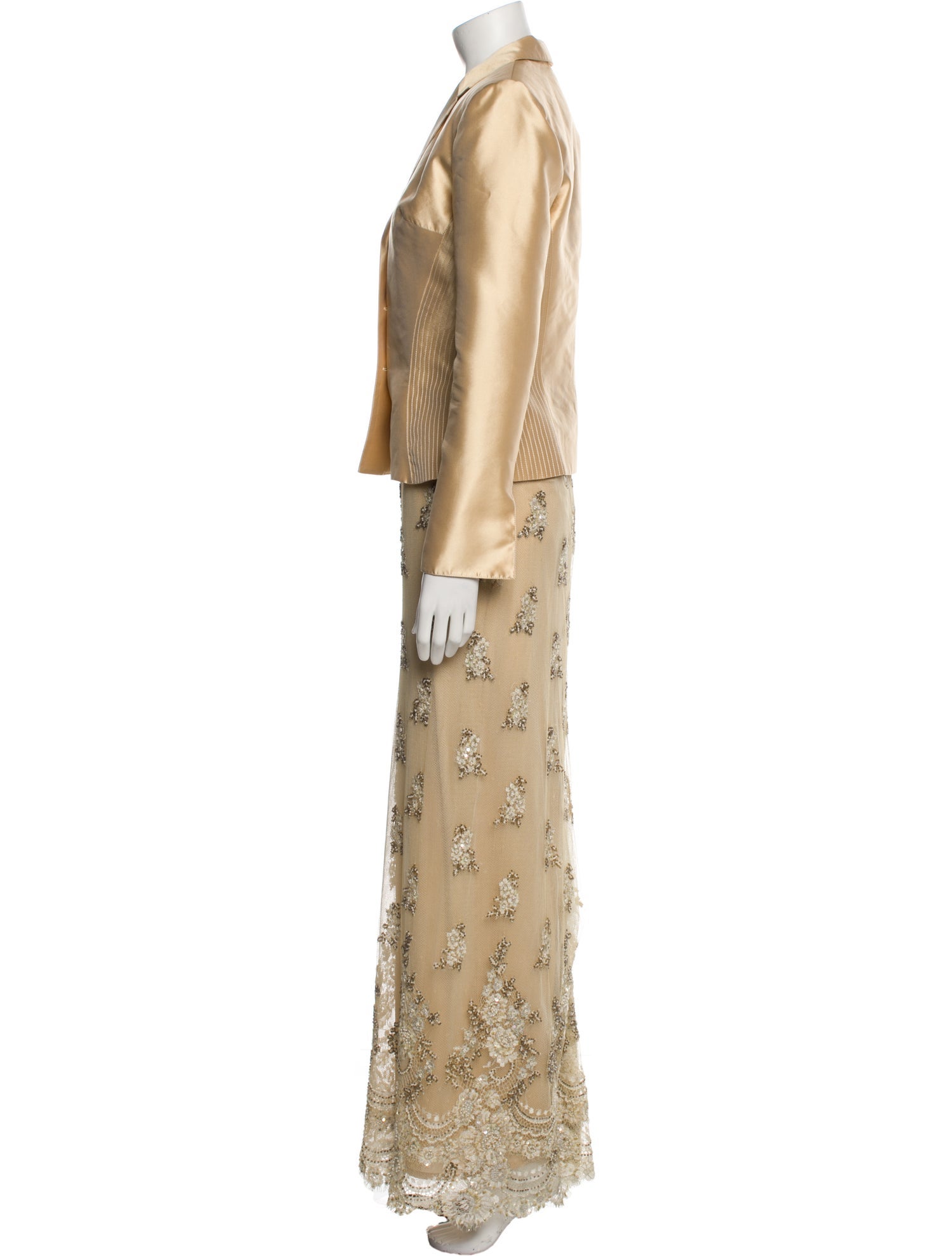 Liancarlo Couture Silk Floral Print Skirt Suit