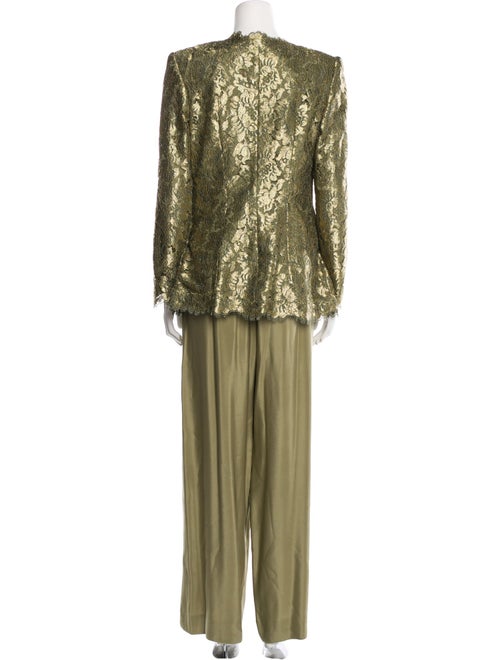 Liancarlo Couture Silk Lace Pattern Pant Set