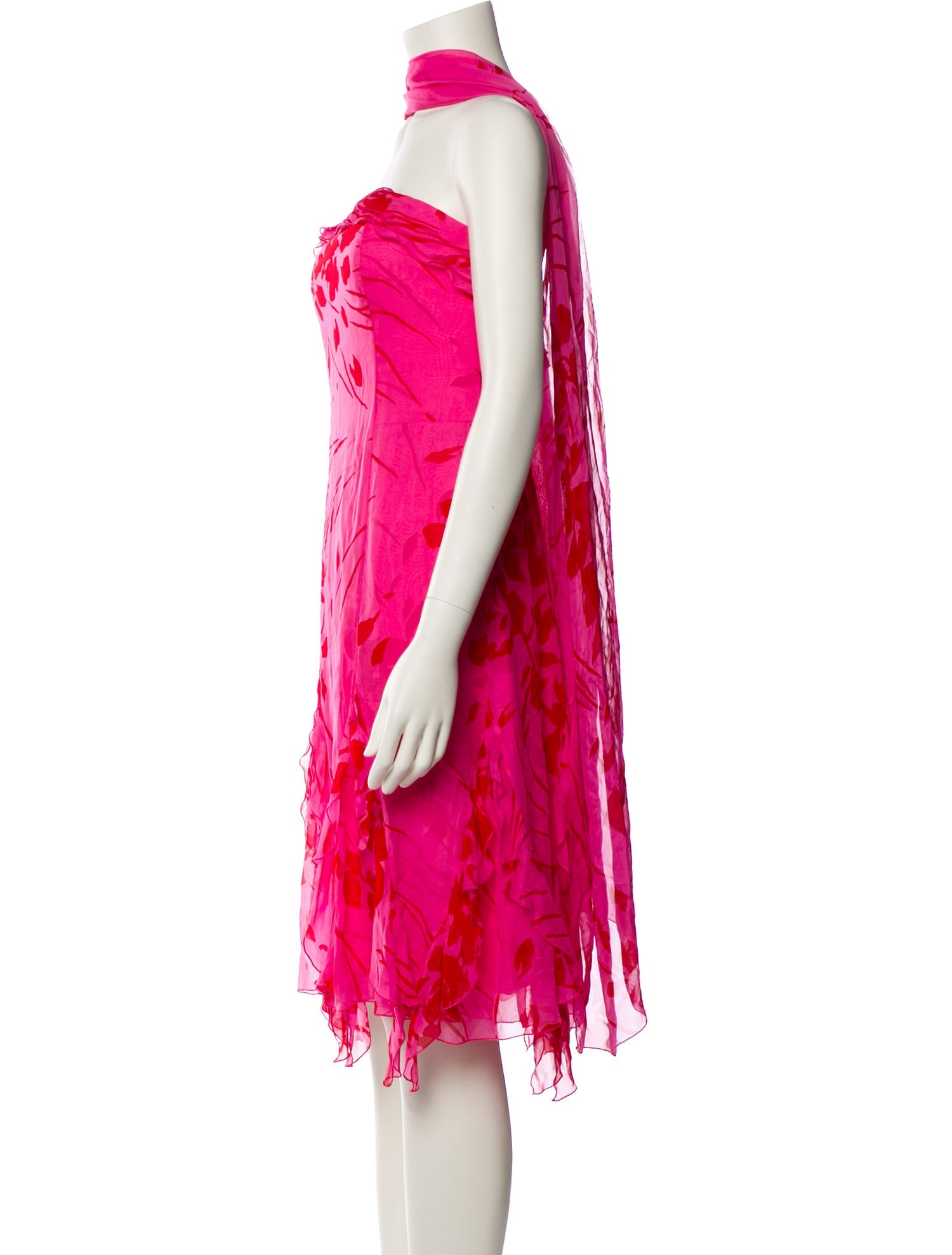 Liancarlo Couture Silk Knee-Length Dress