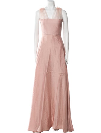 Lia Cohen Square Neckline Long Dress