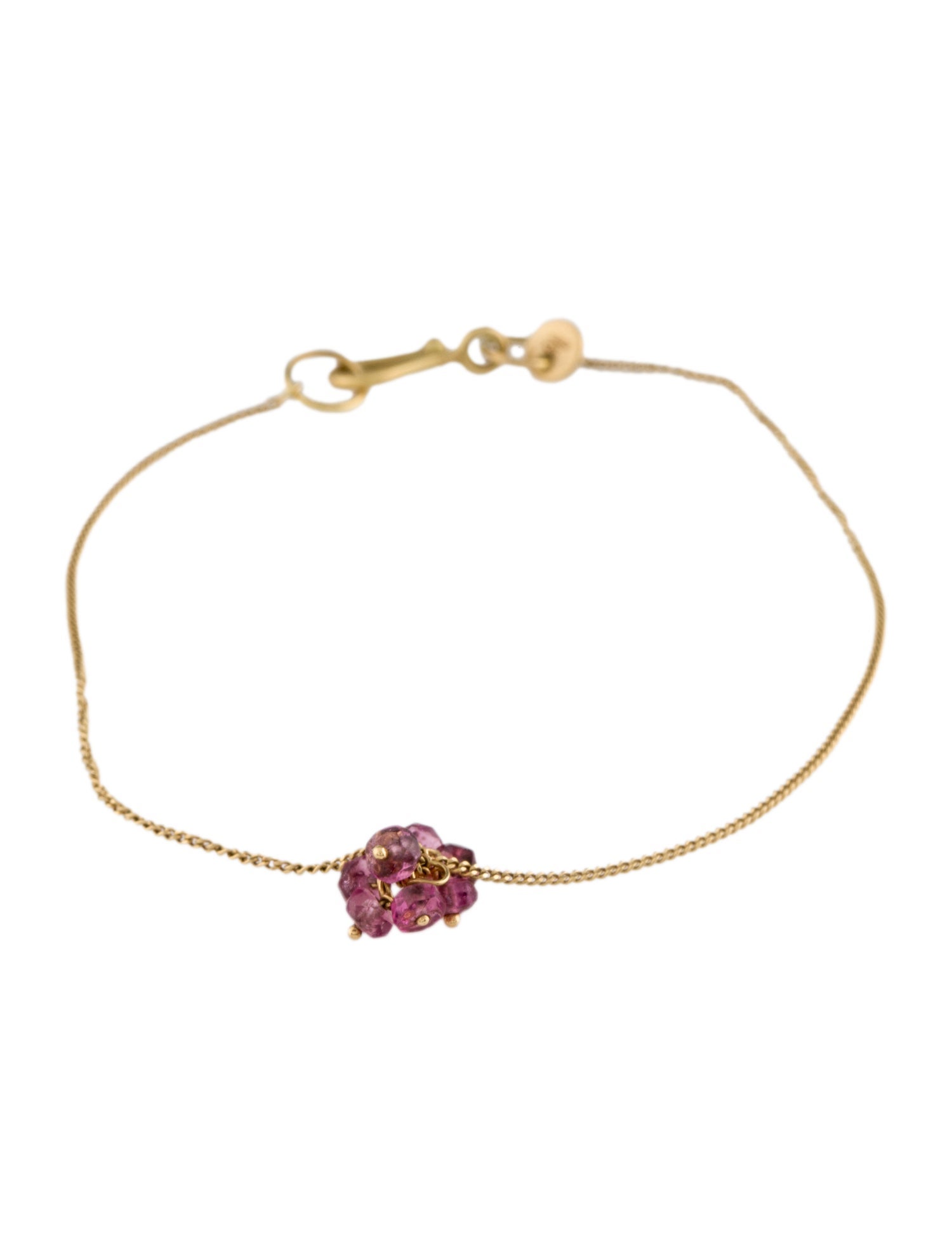 Lia di Gregorio 18K Tourmaline Bead Station Link Bracelet