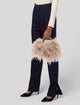 L'Alingi Ostrich Feather Top Handle Bag