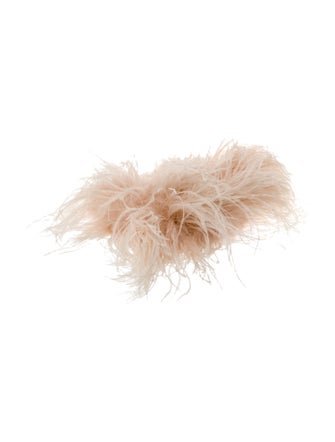 L'Alingi Ostrich Feather Top Handle Bag