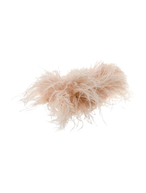 L'Alingi Ostrich Feather Top Handle Bag