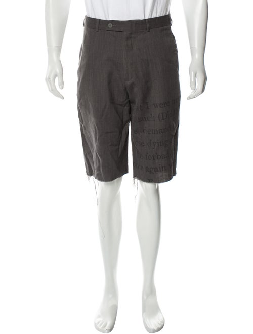 Libertine Scripted Print Shorts grey