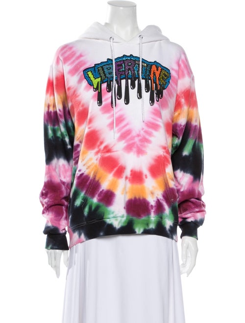 Libertine Tie-Dye Print Crew Neck Sweater White